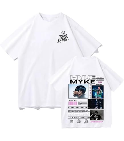 Camiseta Myke Towers Estilo Retro - Manga Corta, Unisex, Para Uso Diario Cómodo | Genérico