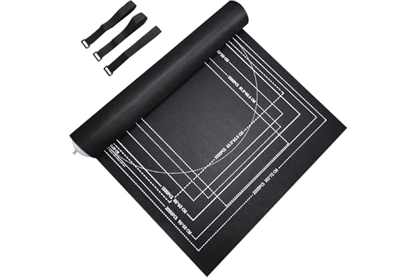 TINYOUTH Tapis pour Puzzle Jusqu'à 2000 Pièces, 1,5 mm, Accessoire pour Puzzles Ronds, Carrés et Rectangulaires, Noir