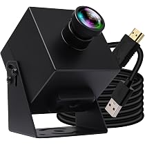 Webcam USB 4K ELP - Résolution 3840x2160 @ 30fps, Capteur IMX415, Autofocus, Objectif 100° Sans Distorsion