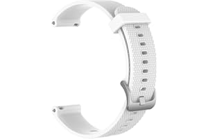 QINIFIFY AumoToo Ersatz-Armband für Garmin vivoactive 3/ vivomove/ vivomove HR Fitness-Uhr, 20 mm, verstellbar, weich, Silikongurt schnell-öffnendes Ersatz-Armband, Herren, weiß, S