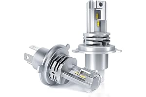 LTONXEN Ampoule H4 LED, 6500K Blanc pour Voiture de 12V-24V Hi/Lo Beam Kit d'ampoule Phare de Conversion. (2 Pcs) (Garantie de 2 Ans)