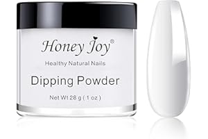HONEY JOY 28g/Box Fine Dipping Powder French Manicure Foundation Colors Pink and White Dip Powder Nails,No UV Led Cure,1oz per box,Clear…