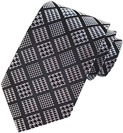 Lebin Men's Fashion Paisley Floral Patterned Handmade Polyester Regular Width Necktie for Wedding Party Formal Occasions (Q)