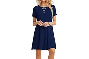 MOLERANI Summer Dresses for Women UK Casual T-Shirt Dress Short Sleeve Ladies Beach Dress