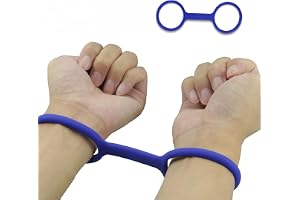 Flexible Silicone, Waterproof, Soft Handcuffs, One Size Fits Most, Blue | Flexible Silicone, Waterproof, Soft Handcuffs, One Size Fits Most, Blue