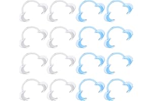 Vicloon Divaricatore Guancia, 16 Pezzi Boca Dental Opener, Divaricatore per la Bocca Dental C-Forma Boca Dental Opener Sbiancamento dei Denti, Apri Bocca Divaricatore Guancia Trasparente Blu