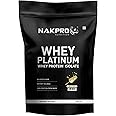 NAKPRO Platinum Whey Protein Isolate | 28g Protein, 6.36g BCAA | Easy Mixing, Low Carbs, Easy Digesting Whey Protein Supplement Powder (1 Kg, Malai Kulfi)