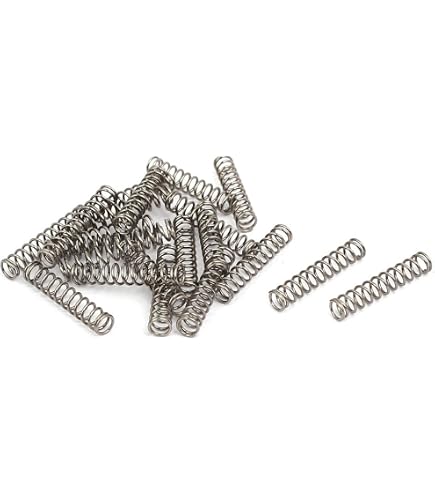 Produktbild von 30x Druckfeder 4 Mm X 0,4 Mm X 20 Mm – Federstahl, Tragkraft 7,1 N, Komprimierte Länge 12 Mm – Für Motoren, Elektronik, Schalter & Mehr – Langlebig & Präzise