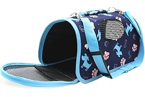 BPS BUENA PET SHOP BPS® BPS-5637A Sac de transport en tissu pour animaux de compagnie chiens chats animaux 3 tailles S/M/L au choix (M, bleu)