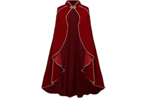 maxToonrain Medieval Capes Women Accessories,Women's Fancy Dress Velvet Renaissance Hooded Halloween World Book Day Costumes for Womens