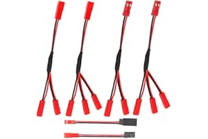 GTIWUNG Rozdzielacz wtyczek JST męski żeński Y kabel RC JST Y adapter równoległy wiązka przewodów JST do JR adapter do Traxxas TRX-4 RC samochód gąsienicowy ciężarówka wentylator chłodzący silnik
