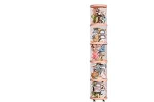 Yaztauho Stuffed Animal Storage Tube, Soft Toy Storage Tube, Fifth Floor Vertical Toy Storage Tube, Stuffed Toy Tube Storage With Wheels, Dustproof Stuffed Animal Tube For Bedroom Living Room