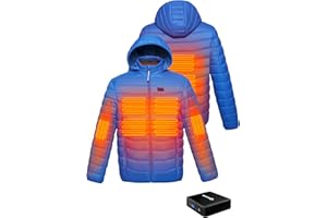 ANTARCTICA GEAR - Giacca riscaldante leggera con power bank 12V/5A, cappotto invernale 6 zone per uomo e donna