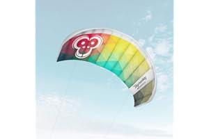 Skymonkey Airtwister Aquilone da trazione Ready 2 Fly 130 cm / 180 cm / 230 cm campata [Verde-Giallo]