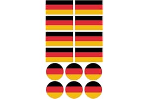HABERDASHERY ONLINE 28 Pegatinas de la bandera de Alemania. Stickers para bicicletas, motos, accesorios (ALEMANIA)