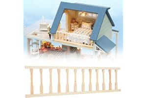 ZERODIS 1:12 Miniature Balustrade En Bois, Mini Simulation Balustrade En Bois Meubles Maison De Poupée Maison Scène De Vie pour Enfants Éducatifs Pretend Play Jouets Cadeau