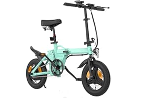 SHIZHUNIAO 14'' Bicicleta Electrica Plegable, Bici Electrica con Batería Extraíble de 36V 10.4Ah/9Ah, Welocidad Máxima 25 km/h Bici Electrica, Alcance hasta 30-45 km, Ebike Hombres Mujeres
