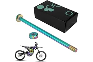 RUNFARR Asse centrale piatto da 203 mm per moto, in lega di titanio, asse a forcella, asse posteriore, braccio oscillante, per bici elettrica, Surron, Sur Ron, Light Bee X/S