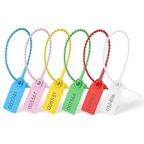 Sigilli Di Sicurezza In Plastica Bianca 380mm - Numerati, Alta Resistenza, PERF