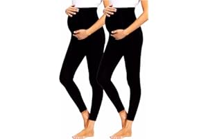 JMITHA Legging Grossesse Maternité, Pantalon de Grossesse Femme Leggings Longs de Grossesse en Coton, Super Confortable Legging Vêtements Grossesse Sports et Loisirs