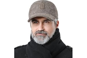 CLAPE Casquette de Baseball avec Oreillettes Casquettes d'hiver en Laine Wool Warm Winter Baseball Cap Casquette Chaude