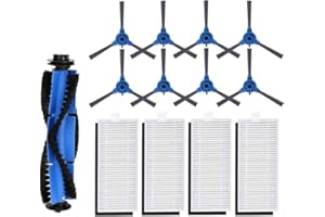 CHUANCHENG Kit de filtro de cepillo lateral de rodillo para aspiradora robótica Bagotte BG600 BG700 BG800