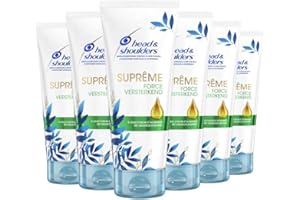 Head & Shoulders, Najwyższa Siła Przeciwłupieżowa Odżywka z olejkiem arganowym i bambusowym, Odżywia i Nawilża włosy i skórę głowy, zestaw 6x220 ml