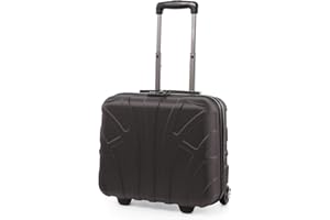 SUITLINE – Pilotentrolley Hartschale, Business Trolley, Kabinengepäck, Handgepäck Trolley, Pilotenkoffer, Bordcase, Bordgepäck, TSA, ABS, 2 Rollen, Titan