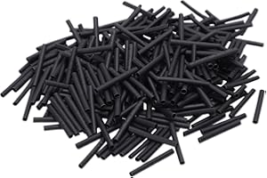 Jandra Wire Gaine Thermo-RÉTractable, Long, Manchon De Serrage, 2mm De DiamÈTre, 30mm, 280pcs, Noir