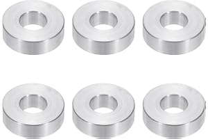 PATIKIL M8 aluminiumdistanser, 6 st 0,32" x 0,75" runda metalldistanser för 5/16 eller M8 skruvbultar, ogängad avstängningsbussning 5/16" L, 8,5x20x8mm