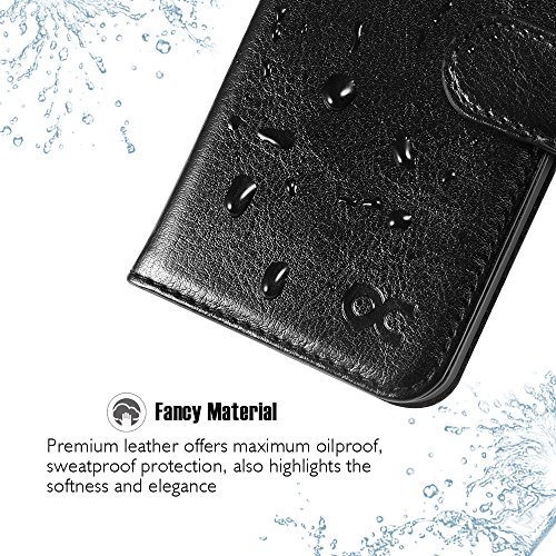 OCASE iPhone 6 Case iPhone 6S Case [Screen Protector Included] Wallet Leather Case For Apple iPhone 6/6S Devices - Black