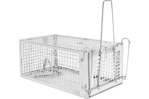 EGOFLYYA Rat and Squirrel Cage Trap, Live Multi-Catch Rat Trap, Live-Catch Effective Cage Trap for Rats and Small Animals, Great for Outdoor Use (1Pack)