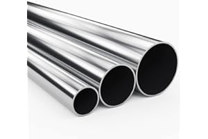 Tubo in Acciaio Inox per Scarico Auto - Diametro 45 mm, Spessore 1.5 mm, 1 Metro - Tubolare Tondo per Marmitta con Foro Modulare e di Facile Installazione - SAMMA PARTS