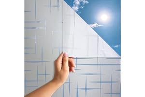 MARAPON® Vinilo Opaco para Ventanas con Diseño Estrellas [105x200 cm] – Incluye Libro Electrónico con Consejos – Vinilos para Ventanas con Adhesión Estática – Vinilo Ventana Privacidad Baño