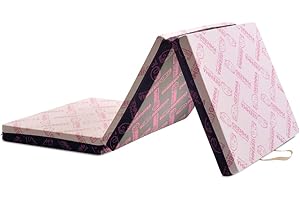 GEEMMA s.r.l. Materassino 100x200 Cm pieghevole Futon Alto 10 Cm che piegandosi, diventa anche comoda seduta. Tessuto Anallergico sfoderabile e lavabile.