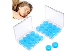UMILKI 24pcs Tapones para Los Oídos Impermeables,Tapones Oidos Ruido Dormir Silicona,Tapones Oidos Silicona Moldeable Reutilizables con Caja,Tapones Cancelación Ruid,Nadar/Viajar/Trabajar/Estudiar