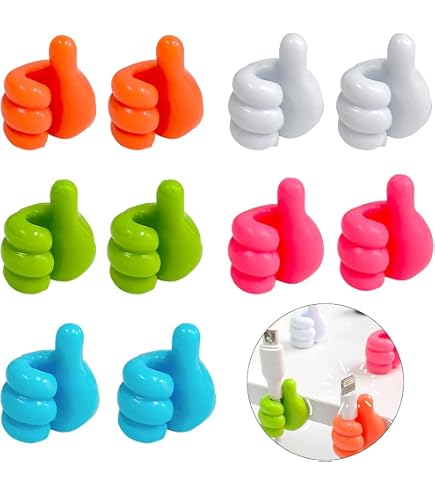 5/10 pezzi ganci da parete per pollice in silicone clip autoadesive per organizer per cavi per pollice gancio per chiave ganci da parete multifunzione ganci di stoccaggio  15