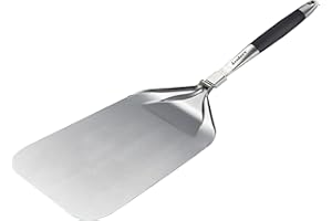 Enders® Premium Pizzaschieber, Pizzaschaufel aus Edelstahl, Schieber in der Mitte zusammeklappbar, ergonomischer Griff Soft Touch Oberfläche, einfaches Befördern der Pizza, Grillzubehör #8770