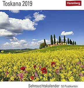 Sehnsuchtskalender Toskana Kalender 2019 Harenberg Verlag Postkartenkalender Mit 53 Heraustrennbaren Postkarten 16 Cm X 17 5 Cm Amazon De Burobedarf Schreibwaren