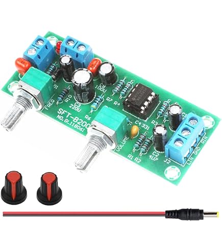 HiLetgo NE5532 Vorverstärker-Platine – Mit Bass & Höhen-Regelung, Für 12-25 V DC, 2.0 Kanäle