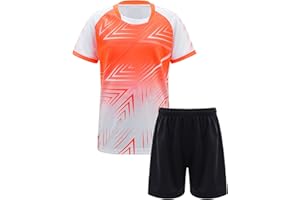 TSSOE Ensemble Vêtements Football Enfant Garçon Tenue Manches Courtes Maillot de Foot France Short Sport Survêtement 5-14 Ans