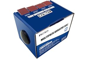 LYHLYA 4 Rollen Schleifpapier, 2,5 cm x 6 m, Schleifpapier mit Spender, Schmirgeltuchrolle für Holz, Möbel, Veredelung, Metall, Schleifen, Automobil-Polieren, 150/240/320/400