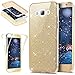 Produktbild Kompatibel mit Galaxy J5 2015 360 Grad Hülle Schutzhülle Full Body Cover Bling Glänzend Glitzer Durchsichtige TPU Silikon Hülle HandyTasche Komplettschutz Rundumschutz hülle für Galaxy J5 2015,Gold