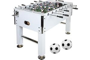 GAMES PLANET Table de Baby-Foot Leeds en 6 Couleurs, INCL. 4 Ballons + 2 Porte-Boissons, env. 60 kg