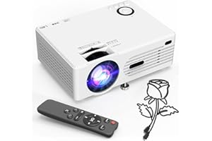 Beamer Full HD 1080P, YOOYAA 9000 Lumen Mini Projektor Portable für Handy Phone, Geschenke für Kinder, LED Heimkino Mini Beamer, Kompatibel mit TV Stick/Smartphone/HDMI/USB