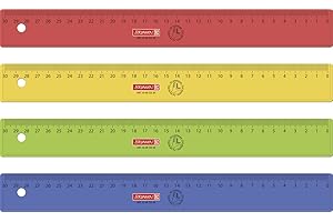 Brunnen Baier & Schneider Brunnen 104972530 - Regla para zurdos (30 cm, 4 colores diferentes)
