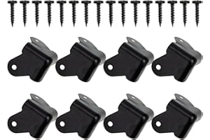 FOMIYES 8Pcs en Haut- Parleur Protégeurs D' Angle de Coin de Coin Protecteur D' Angle Protecteur Gardes en Métal Arrondi pour L' amplificateur de Guitare Armoire Black Black