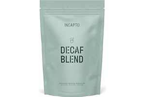 Incapto Caffè Decaffeinato in Grani | Miscela 100% Arabica dal Brasile | Swiss Water Decaf Process - Decaffeinato Naturalmente ad Acqua | Confezione 1kg