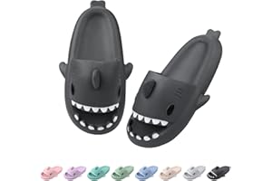 Dsaren Shark Cloud Slippers Pantoufles de Douche Claquettes Requin Femme Homme Antiderapant Soft Chaussons Ergonomique Pillow Slides Été Chaussures de Piscine Plage Sandales