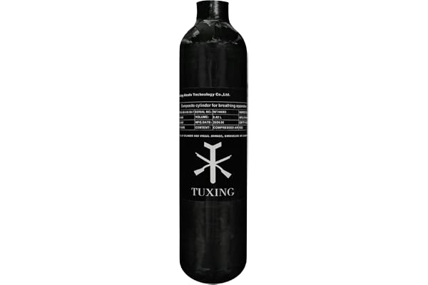TUXING Kolfiber HPA Paintball Tank Air System, 0,42L, 4500psi Kolfiber Air Tank för PCP Paintball Scuba SCBA